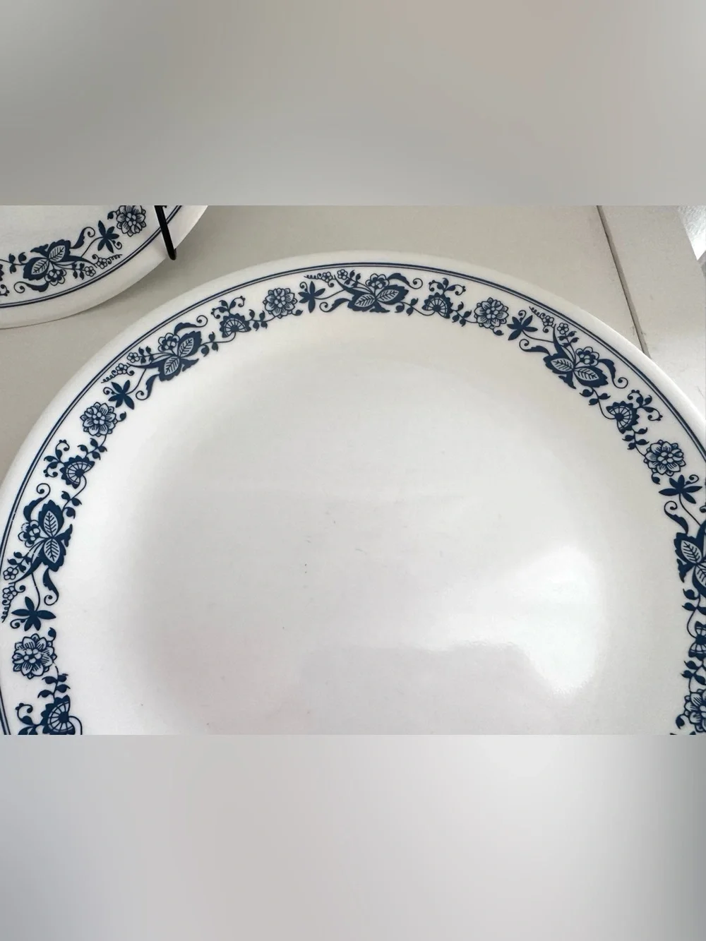 Old Town Blue Corelle 10” Dinner Plates PAIR